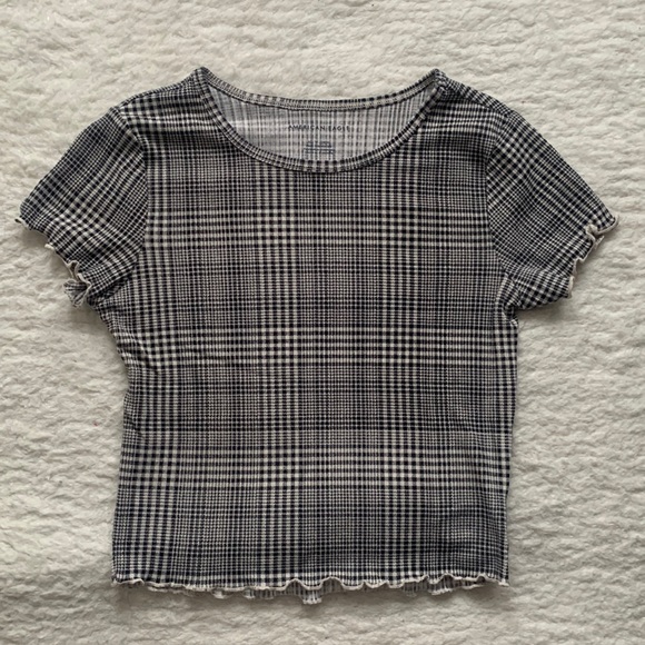 AMERICAN EAGLE grey plaid t-shirt - Picture 1 of 1